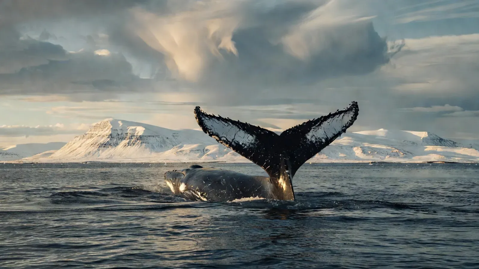 Aerial view of humpback whales and dolphins in Hawaiian waters on Maui whale watching tours