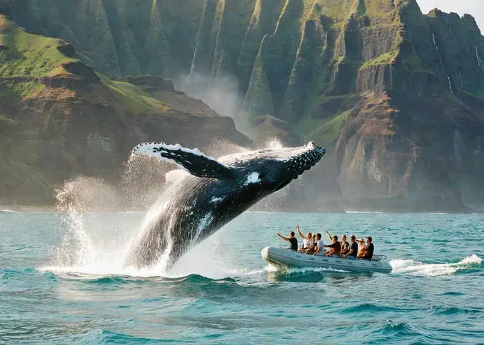 Kauai's Ultimate Whale & Dolphin Zodiac Adventure whale watching Kauai