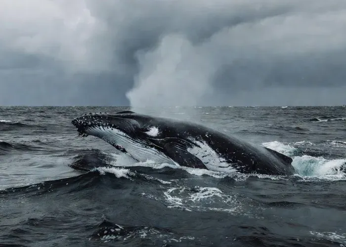 Whale watching tour group in Reykjavík, Iceland — passengers in waterproof boots and closed-toe shoes on wet boat decking, proper footwear for whale watching